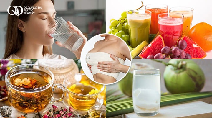 Nâng ngực uống trà sữa được không