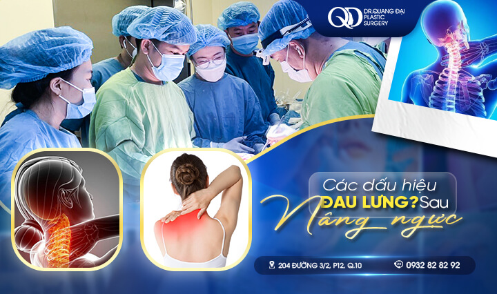 Các dấu hiệu đau lưng sau nâng ngực cần lưu ý