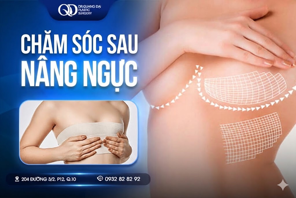 Chăm sóc sau nâng ngực đặt túi đúng cách