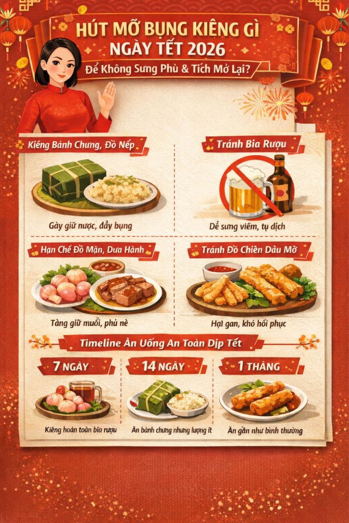 hút mỡ bụng kiêng gì ngày Tết